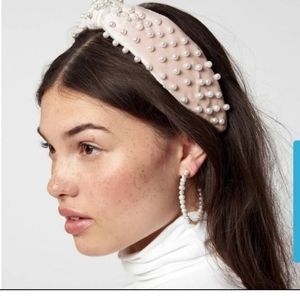 NWOT Lele Sadoughi Headband Pink Beaded